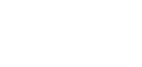 a black background with a white handwritten logo